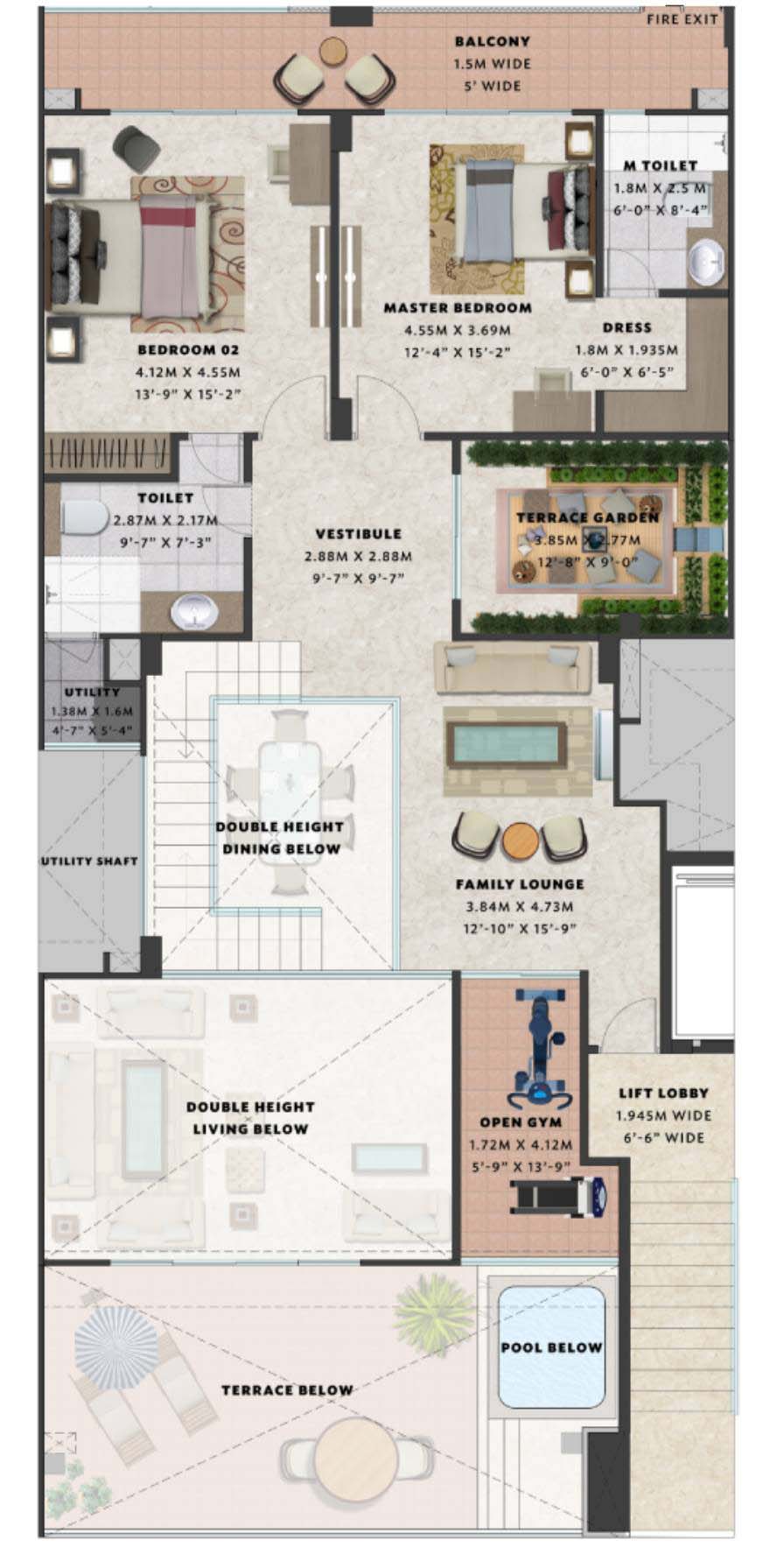 Veridia 4 BHK Floor plan